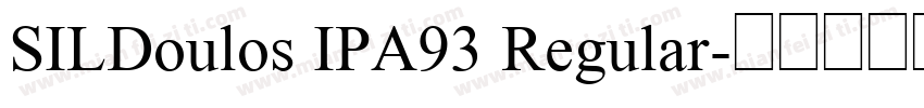 SILDoulos IPA93 Regular字体转换